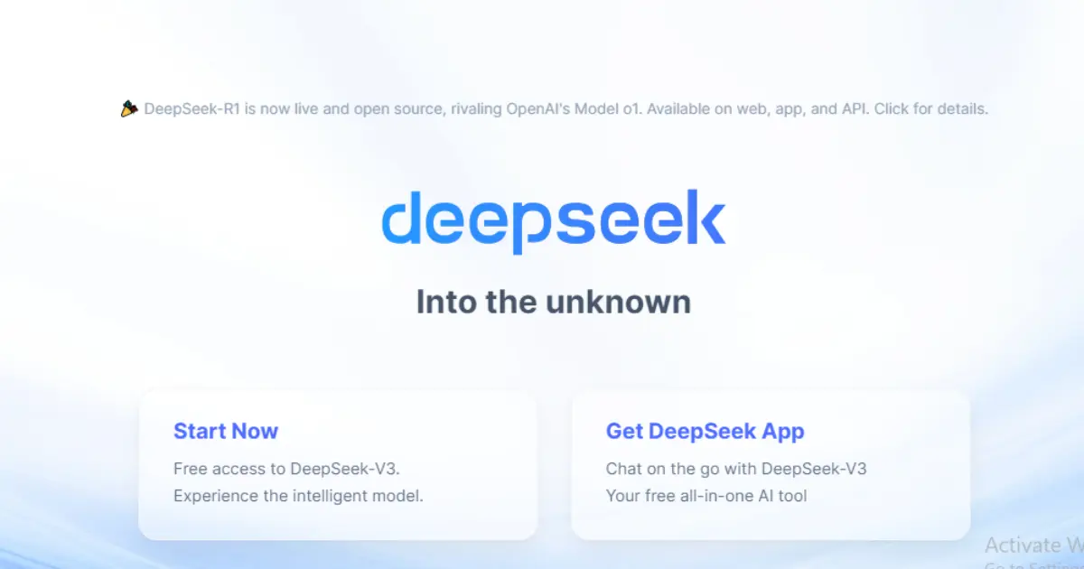 deepSeek Login